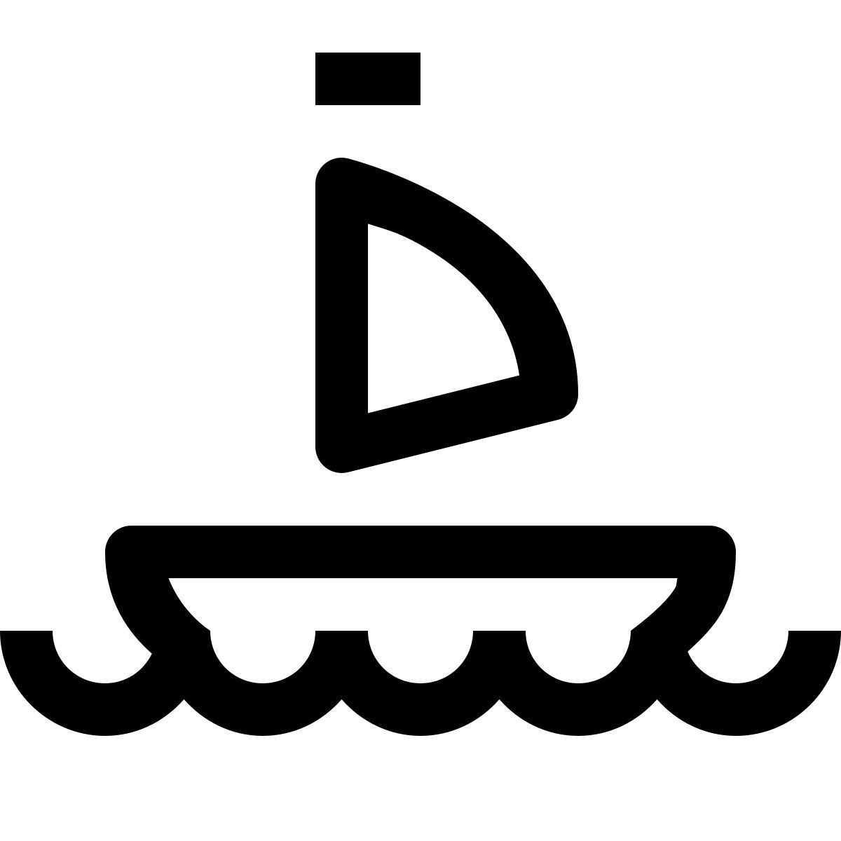 simple small style 小帆船 icon