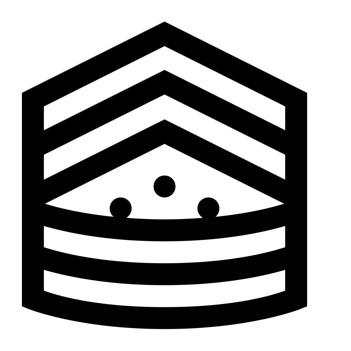 simple small style sergent major de l'armée icon