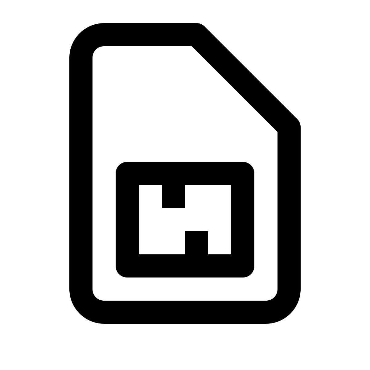 simple small style sim karte icon