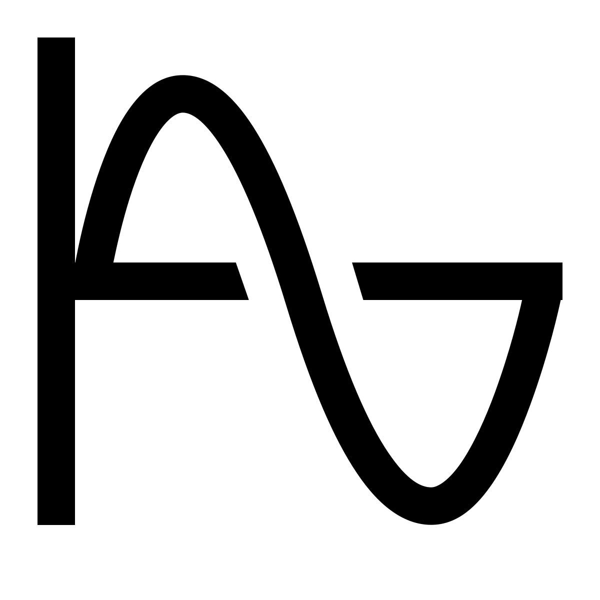 simple small style sine icon