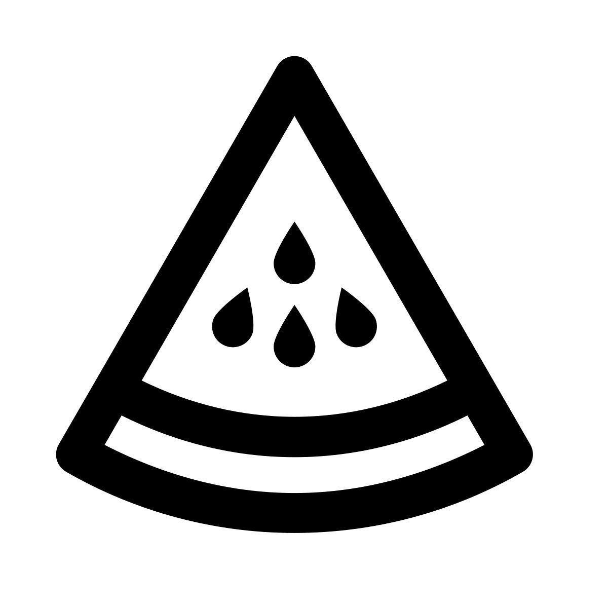 simple small style 수박 한 조각 icon