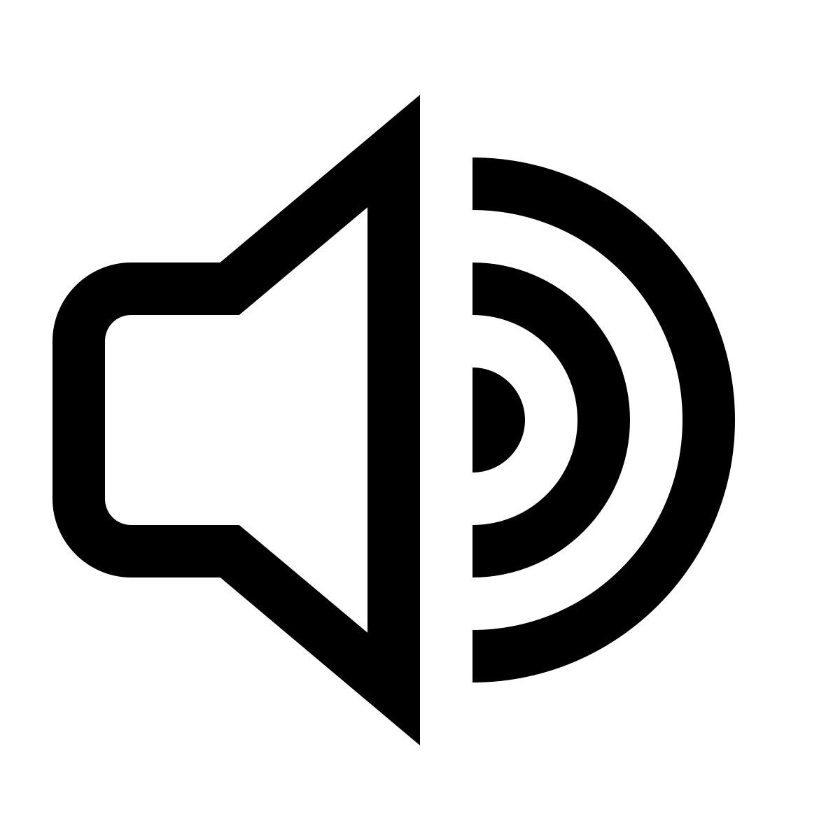 simple small style alto falante icon