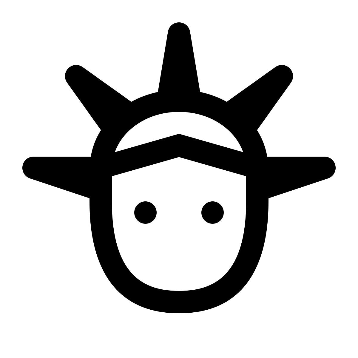 simple small style 自由女神像 icon