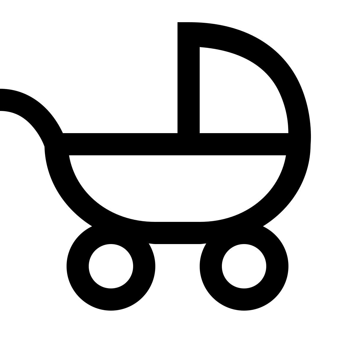 simple small style coche de niño icon