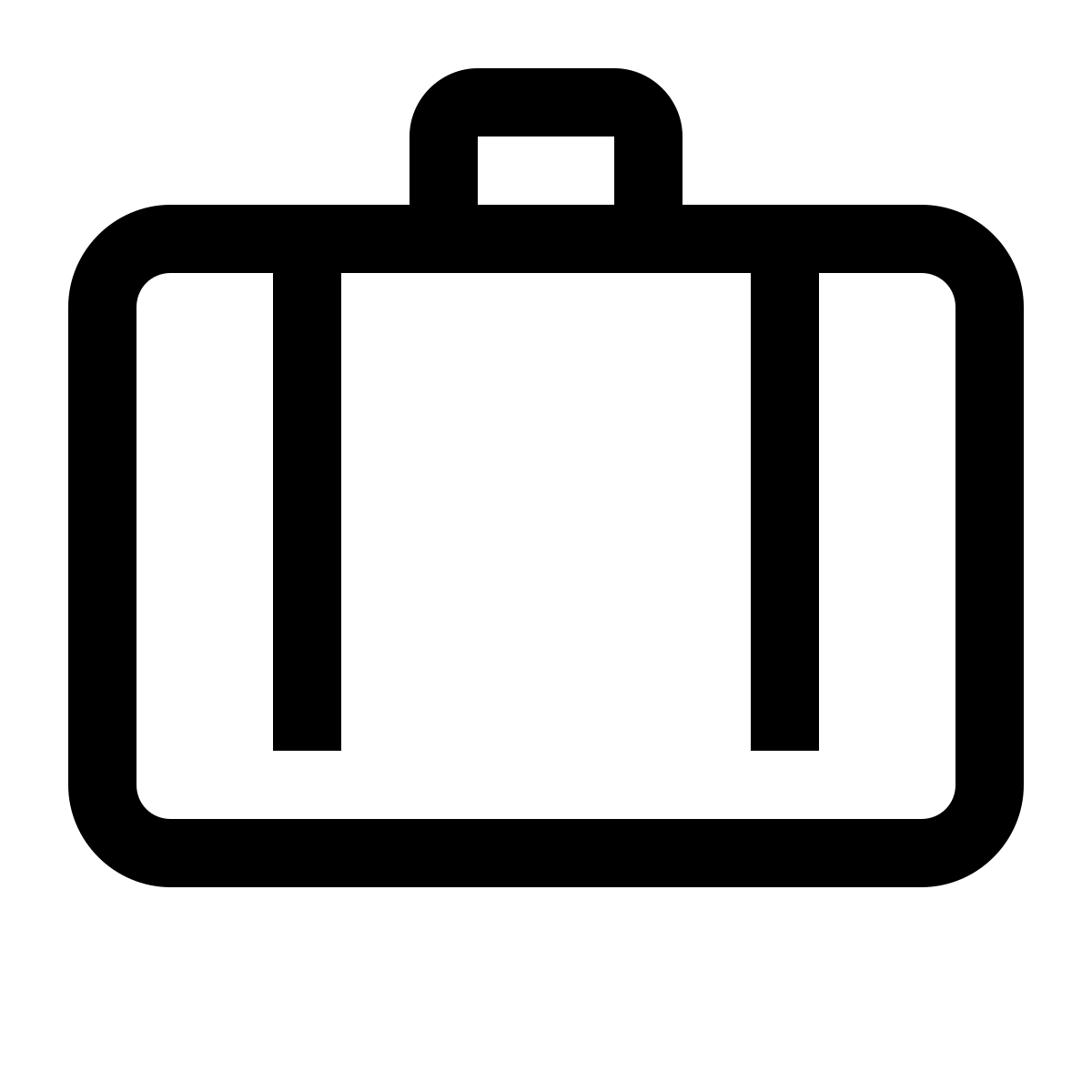simple small style suitcase icon