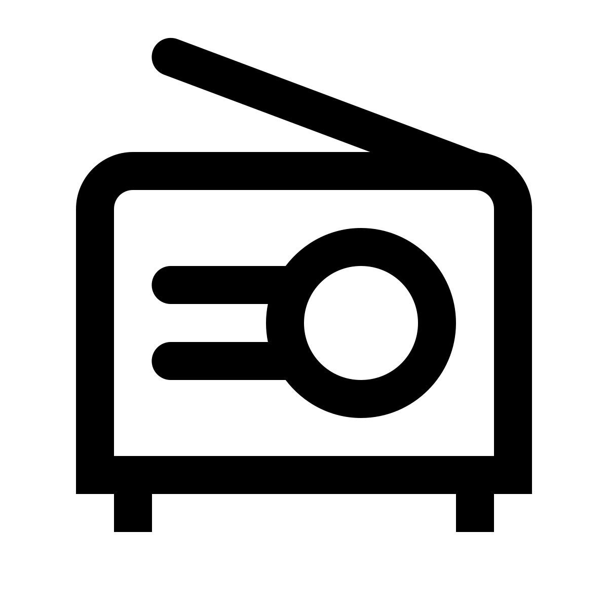simple small style radio de mesa icon