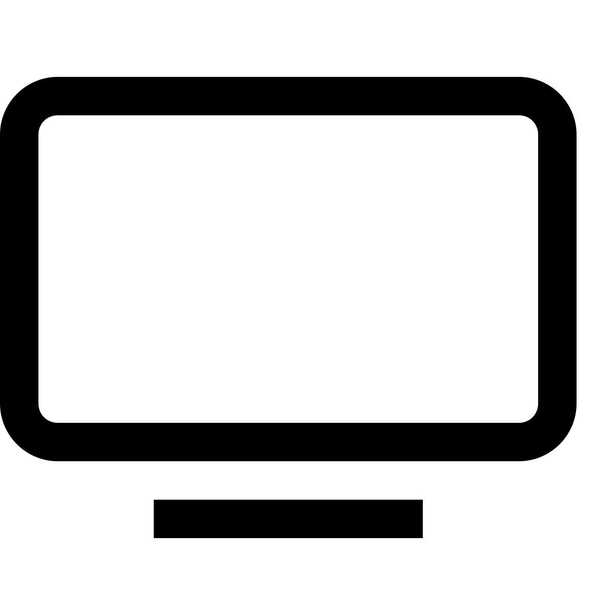 simple small style televisión icon