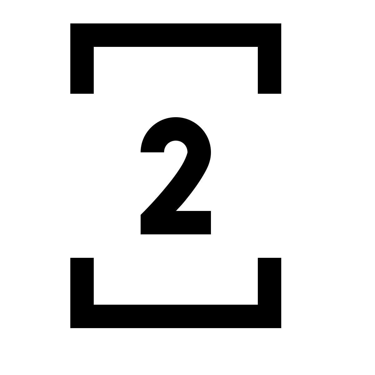 simple small style deux pages icon