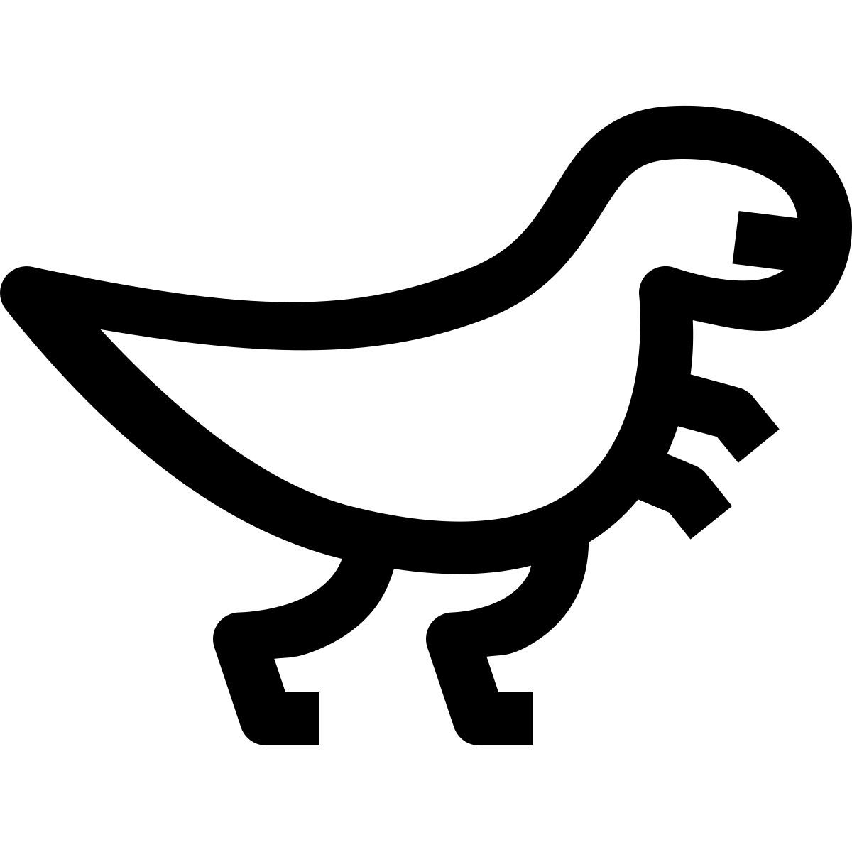 simple small style tyrannosaurus icon