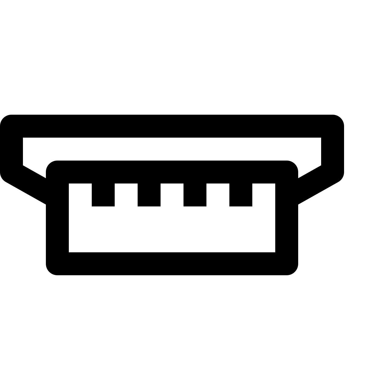 simple small style usb mini b icon