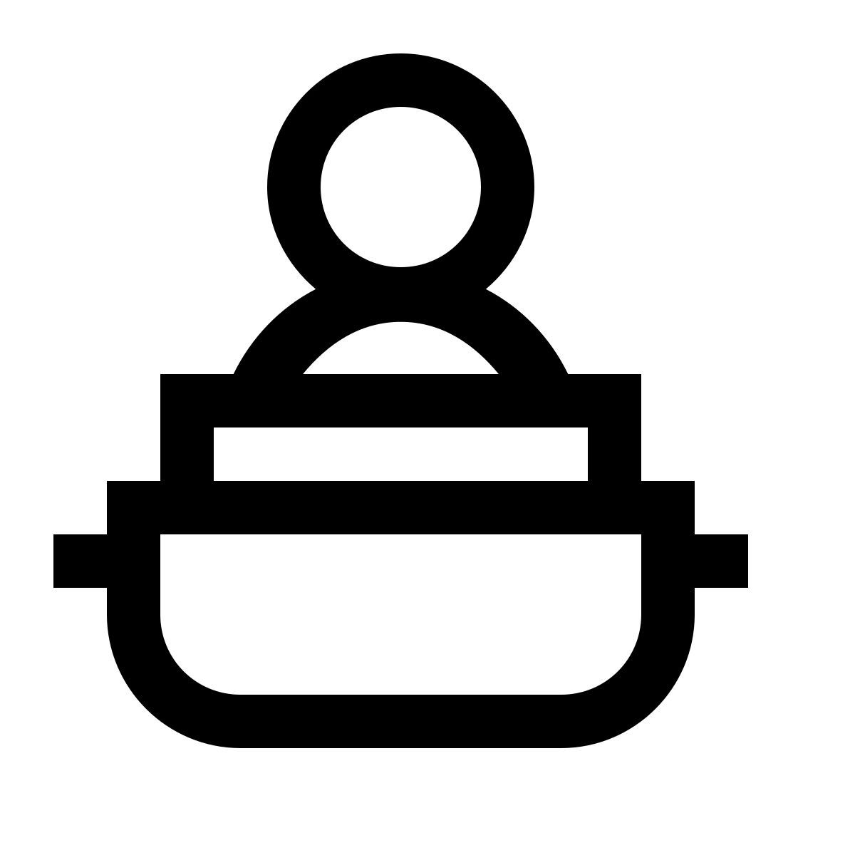 simple small style utente digitando utilizzando macchina da scrivere icon