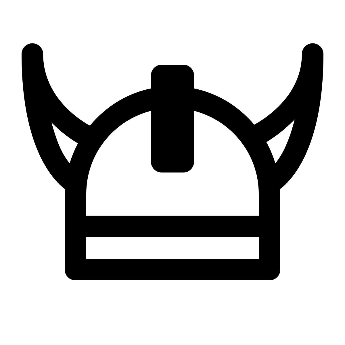 simple small style casco de vikingo icon