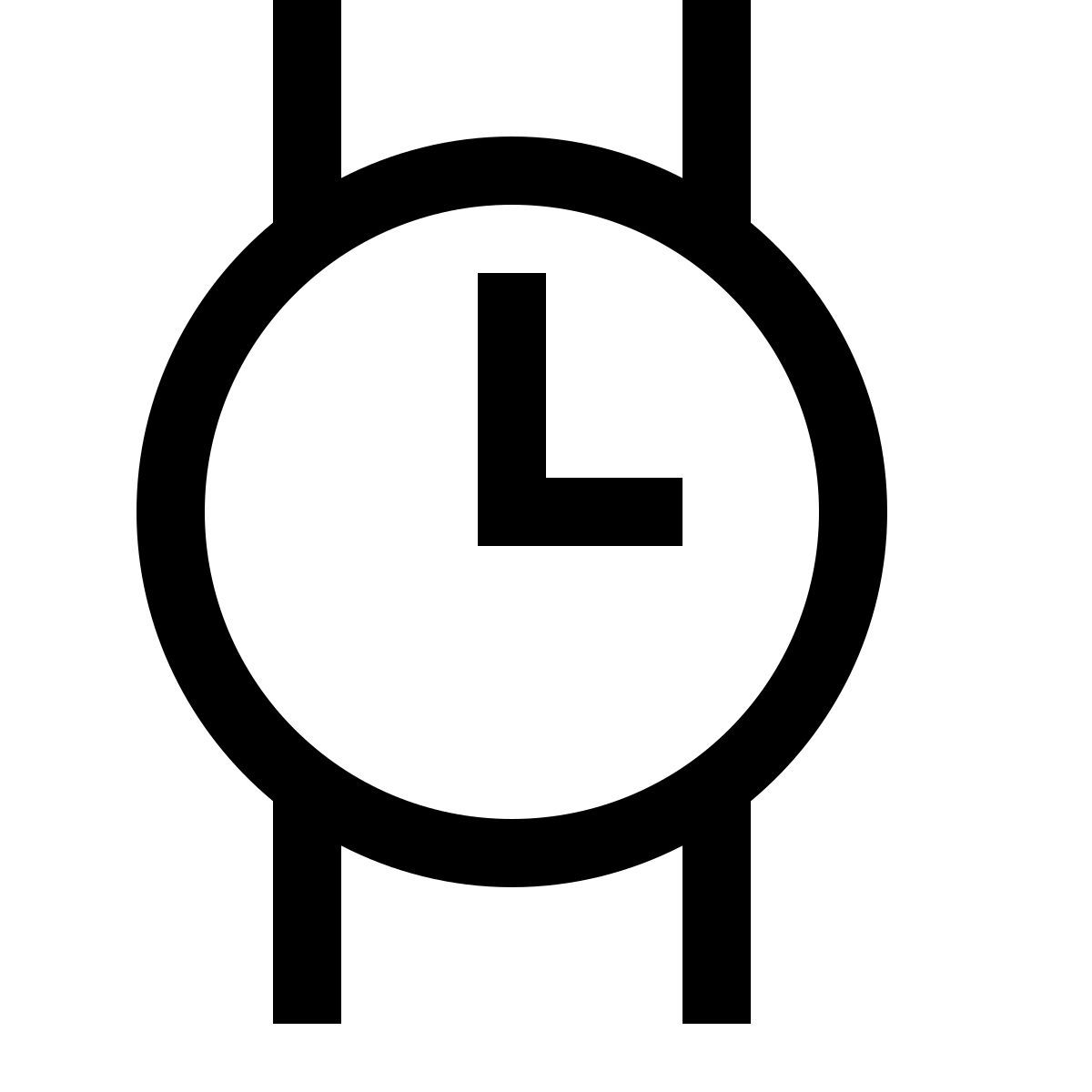 simple small style vista frontale di orologi icon