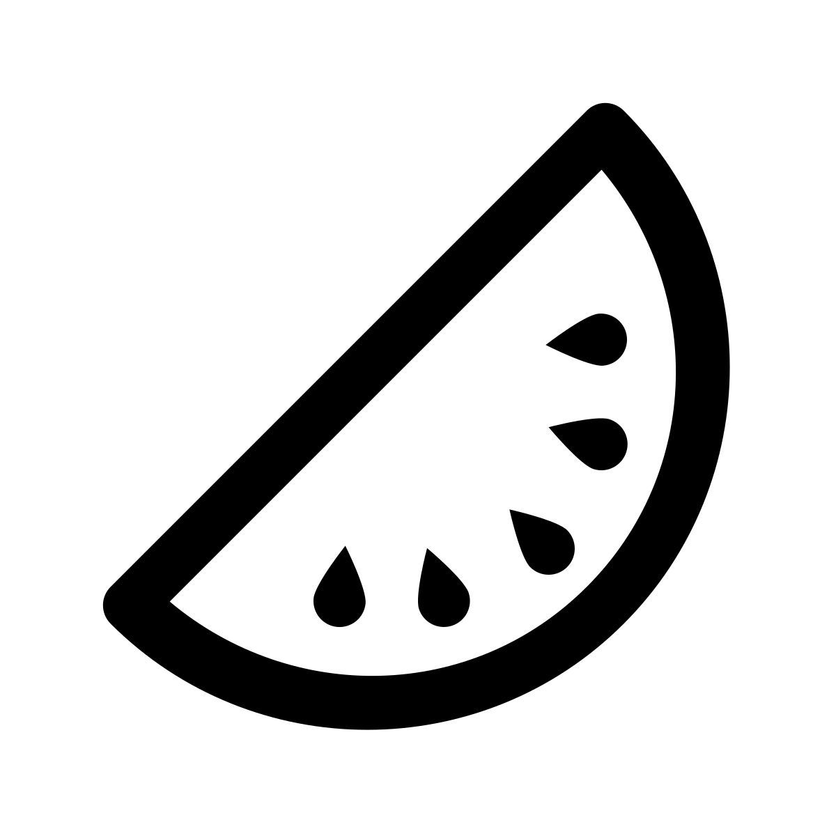 simple small style watermelon icon