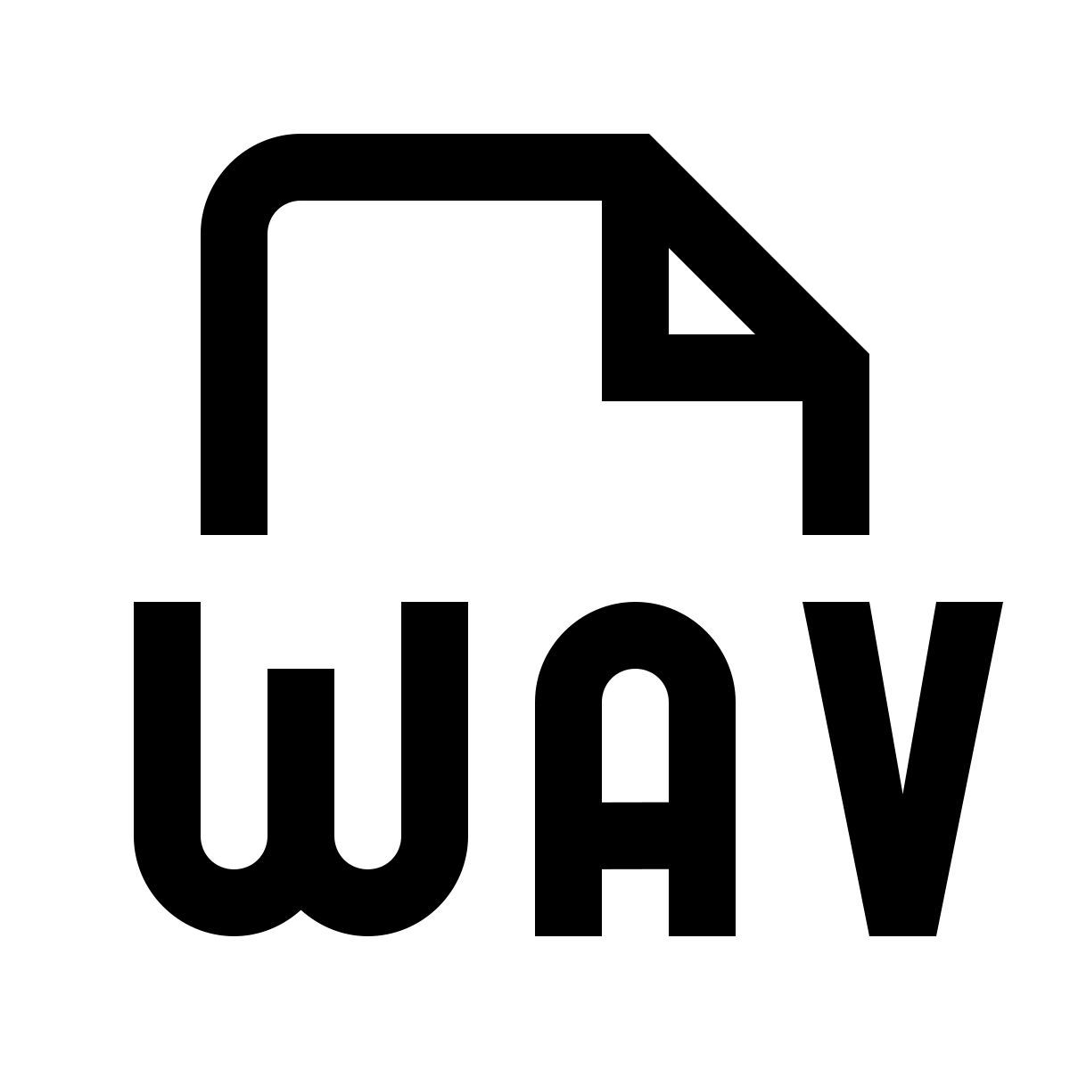 simple small style wav icon