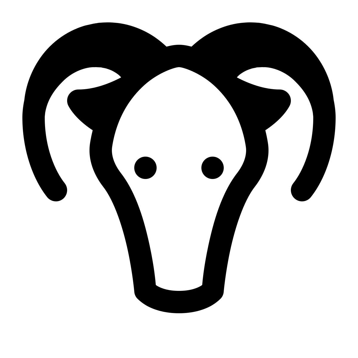 simple small style jahr der ziege icon