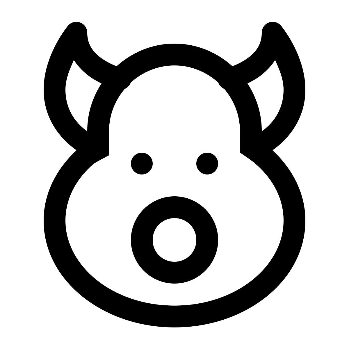 simple small style anno del maiale icon