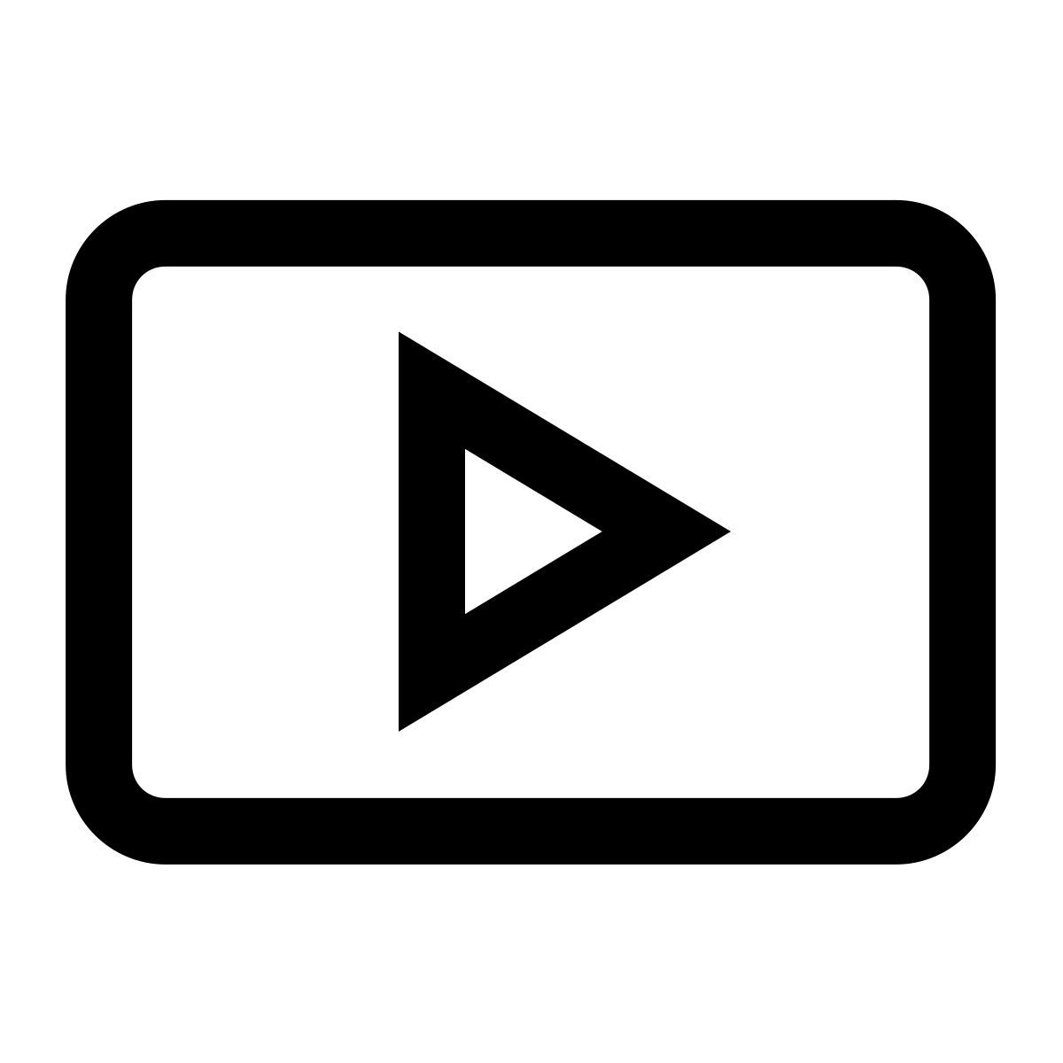 simple small style youtube play icon
