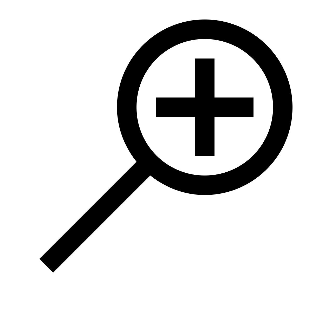 simple small style zoom in icon