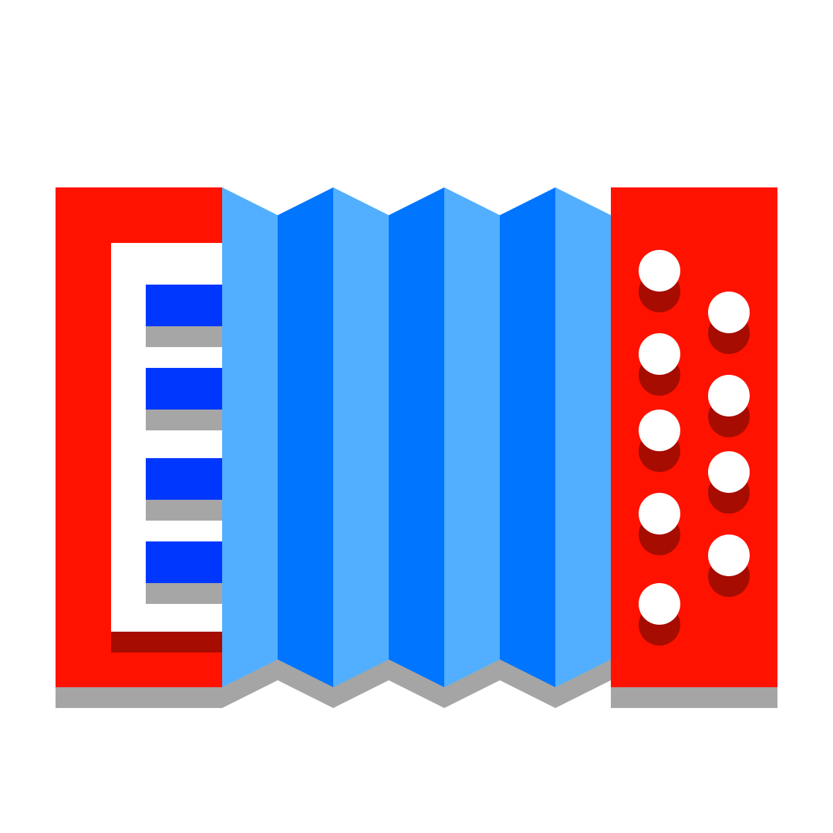 papercut style accordion icon