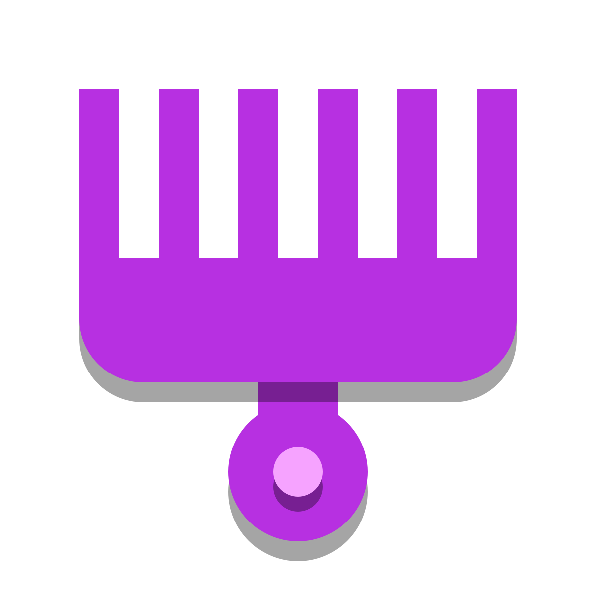 papercut style afro pick icon