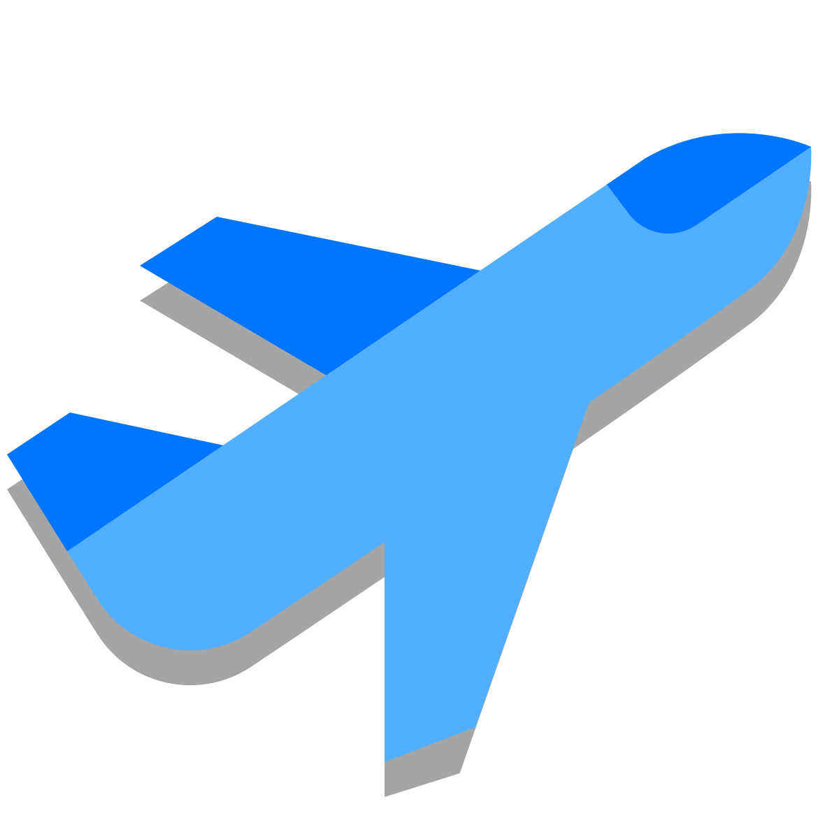 papercut style airplane take off icon