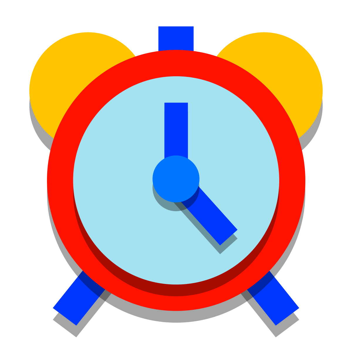 papercut style alarm clock icon
