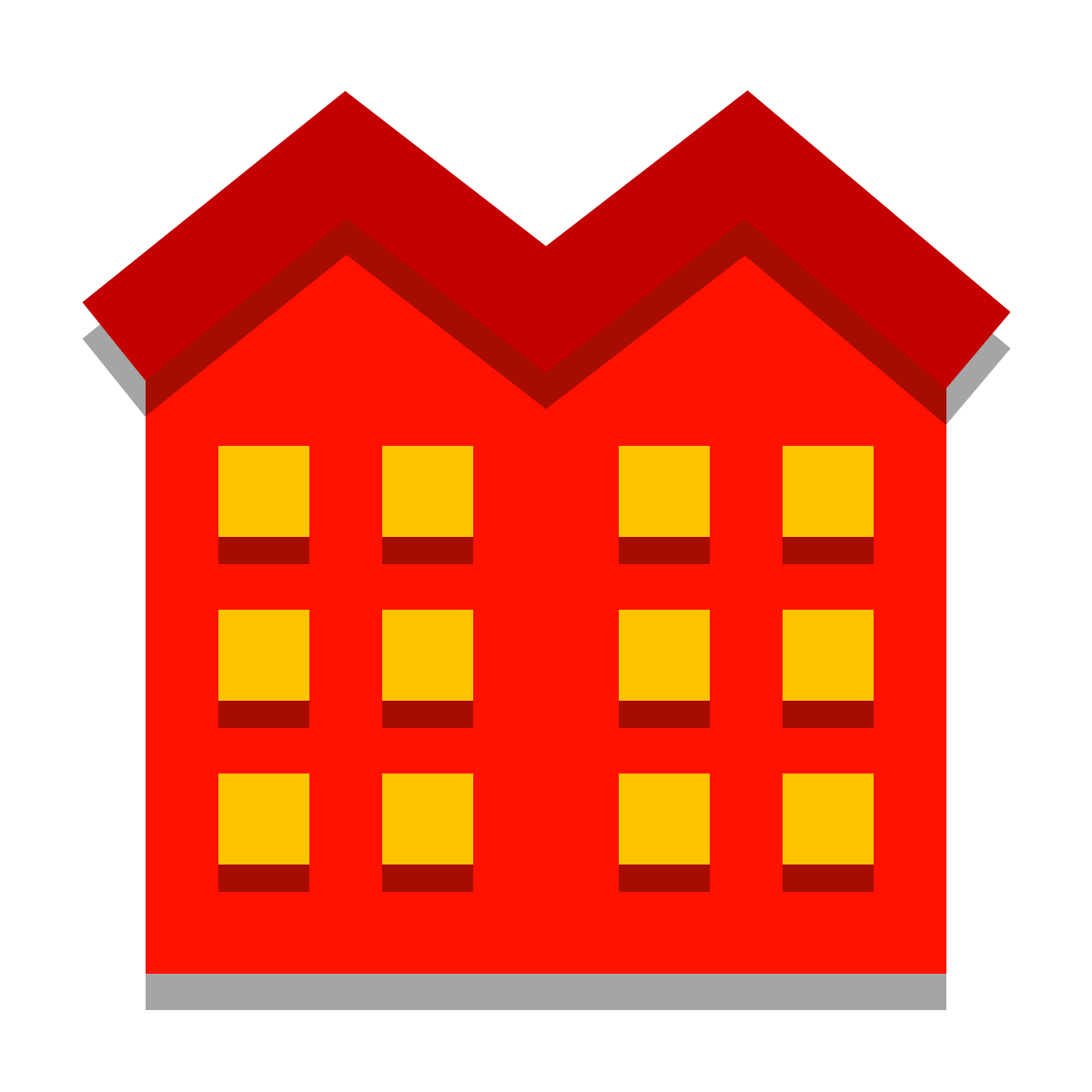 papercut style apartment icon