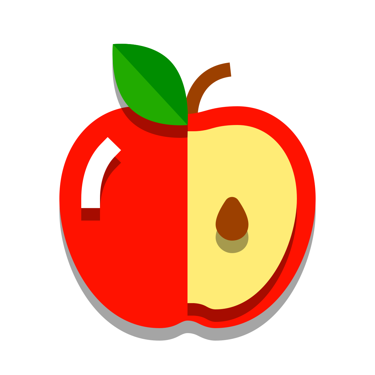 papercut style apple icon