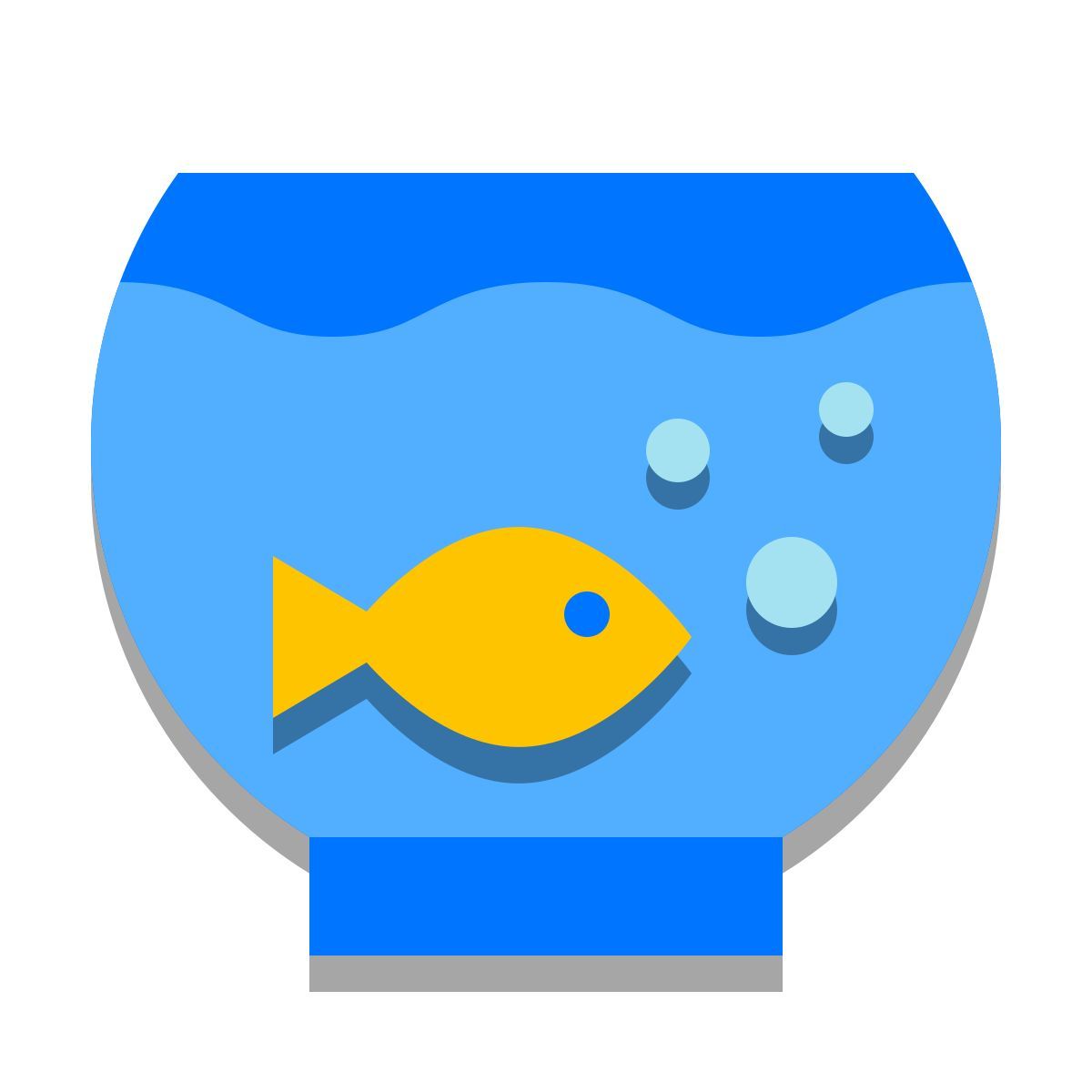 papercut style aquarium icon
