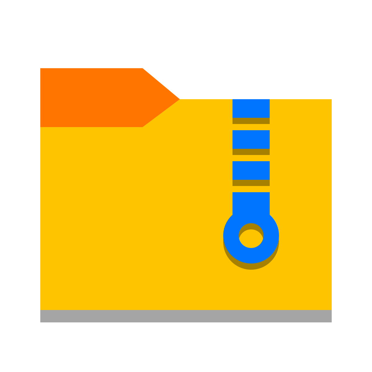 papercut style archive folder icon