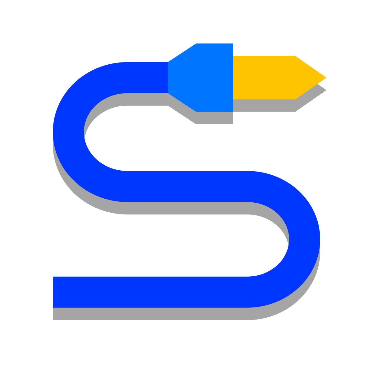 papercut style audio cable icon