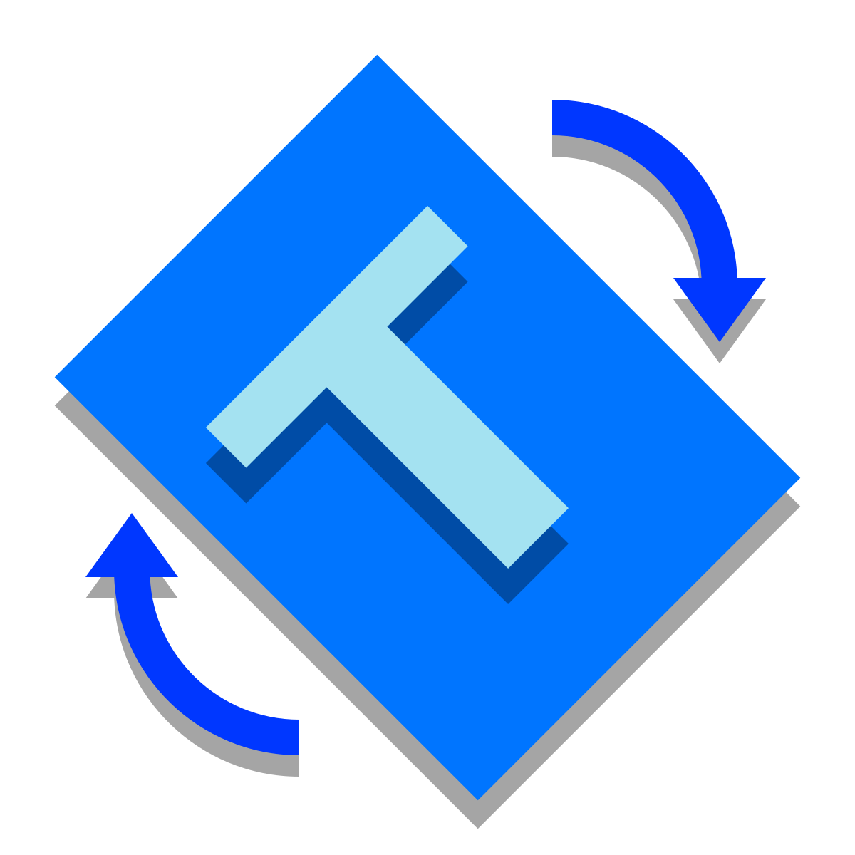 papercut style auto rotate based on text icon