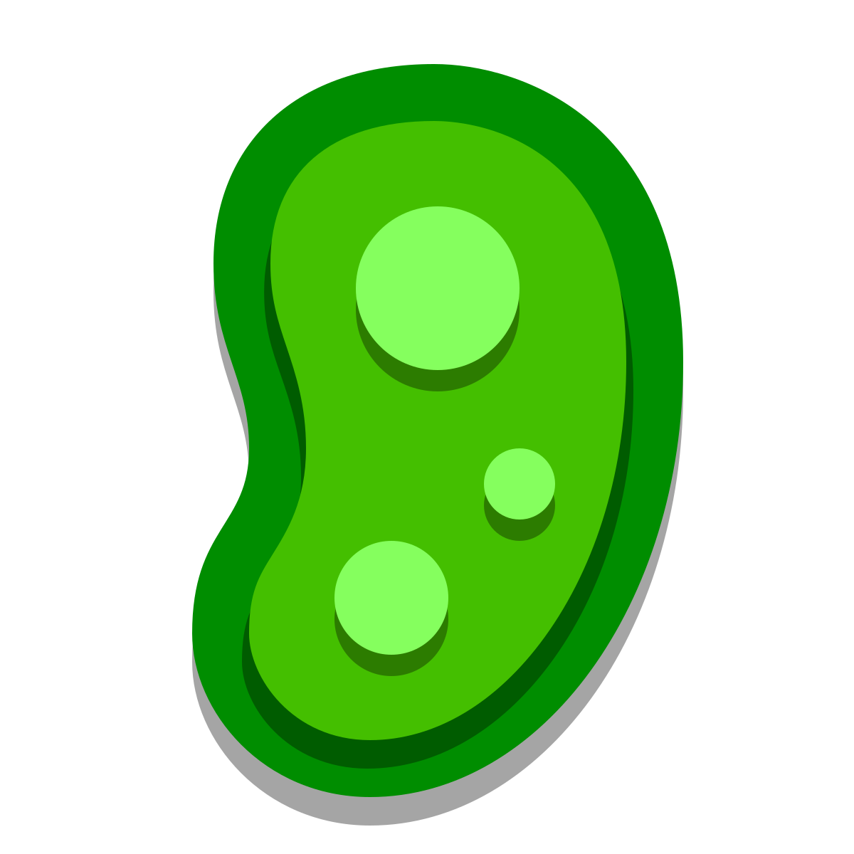 papercut style bacteria icon