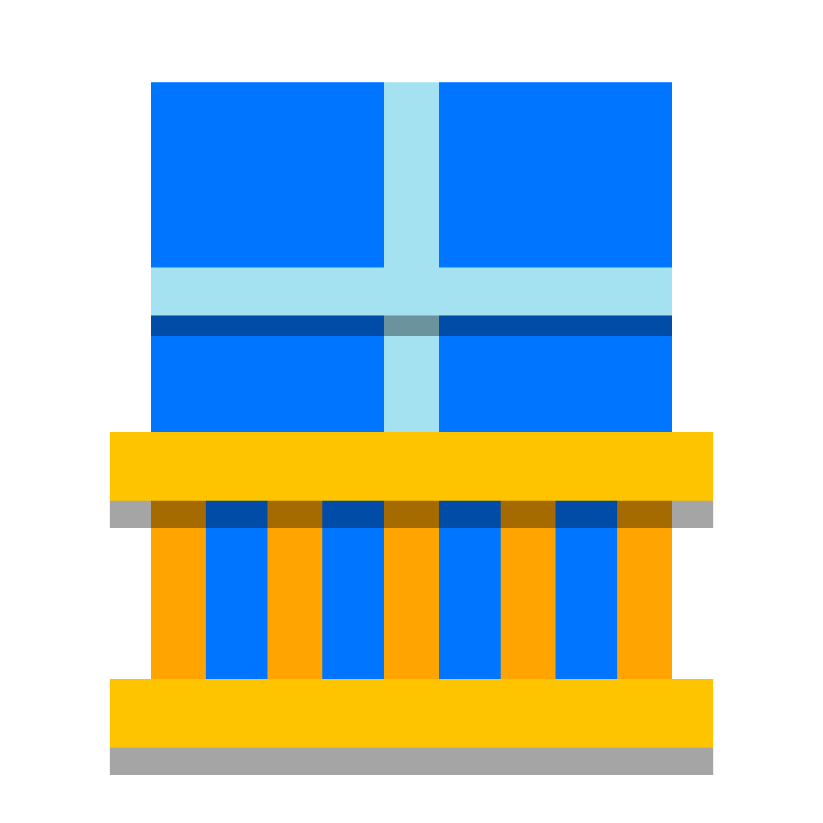 papercut style balcony icon