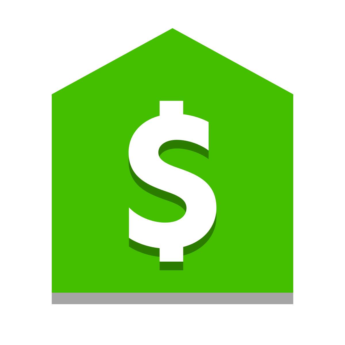 papercut style bank icon