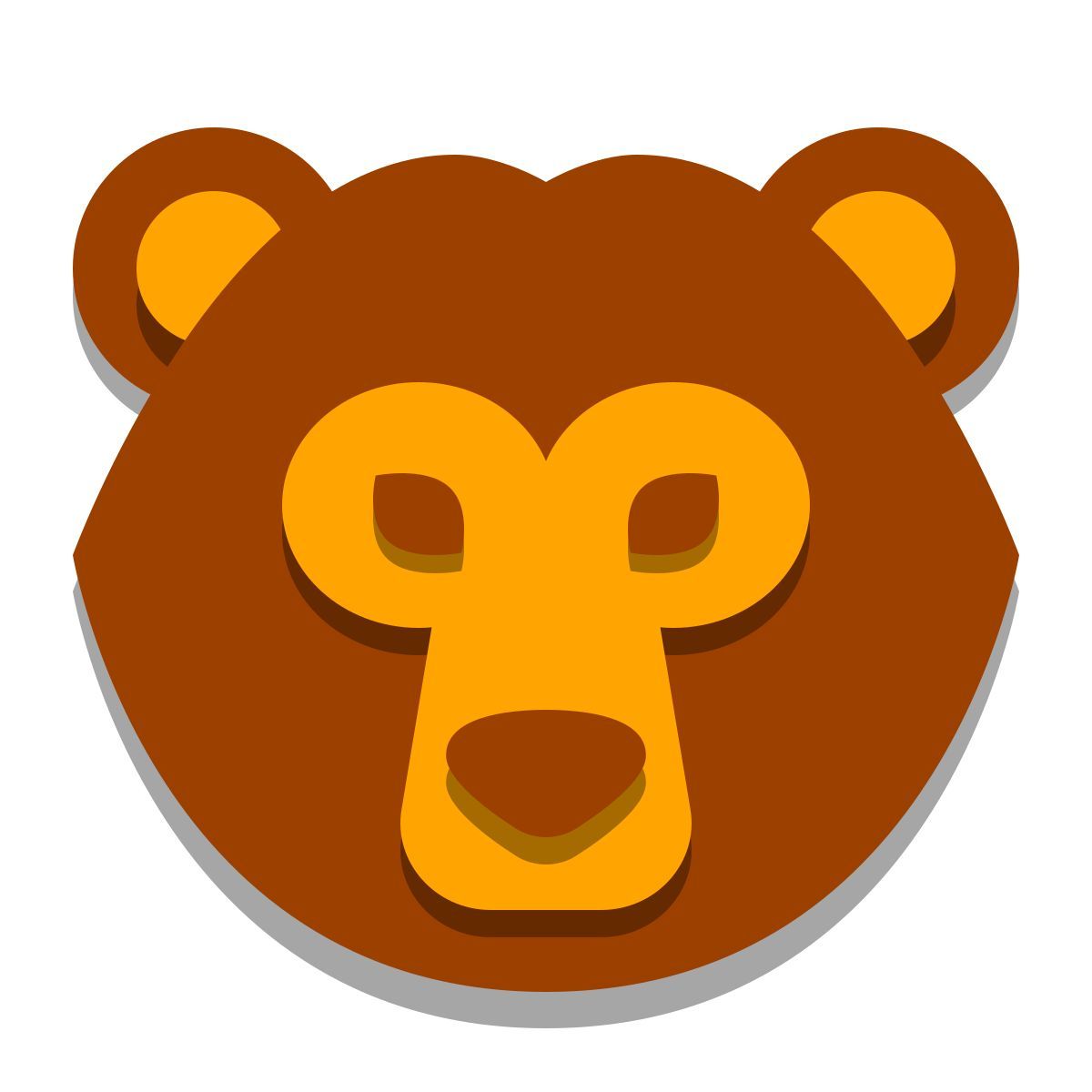 papercut style 熊 icon