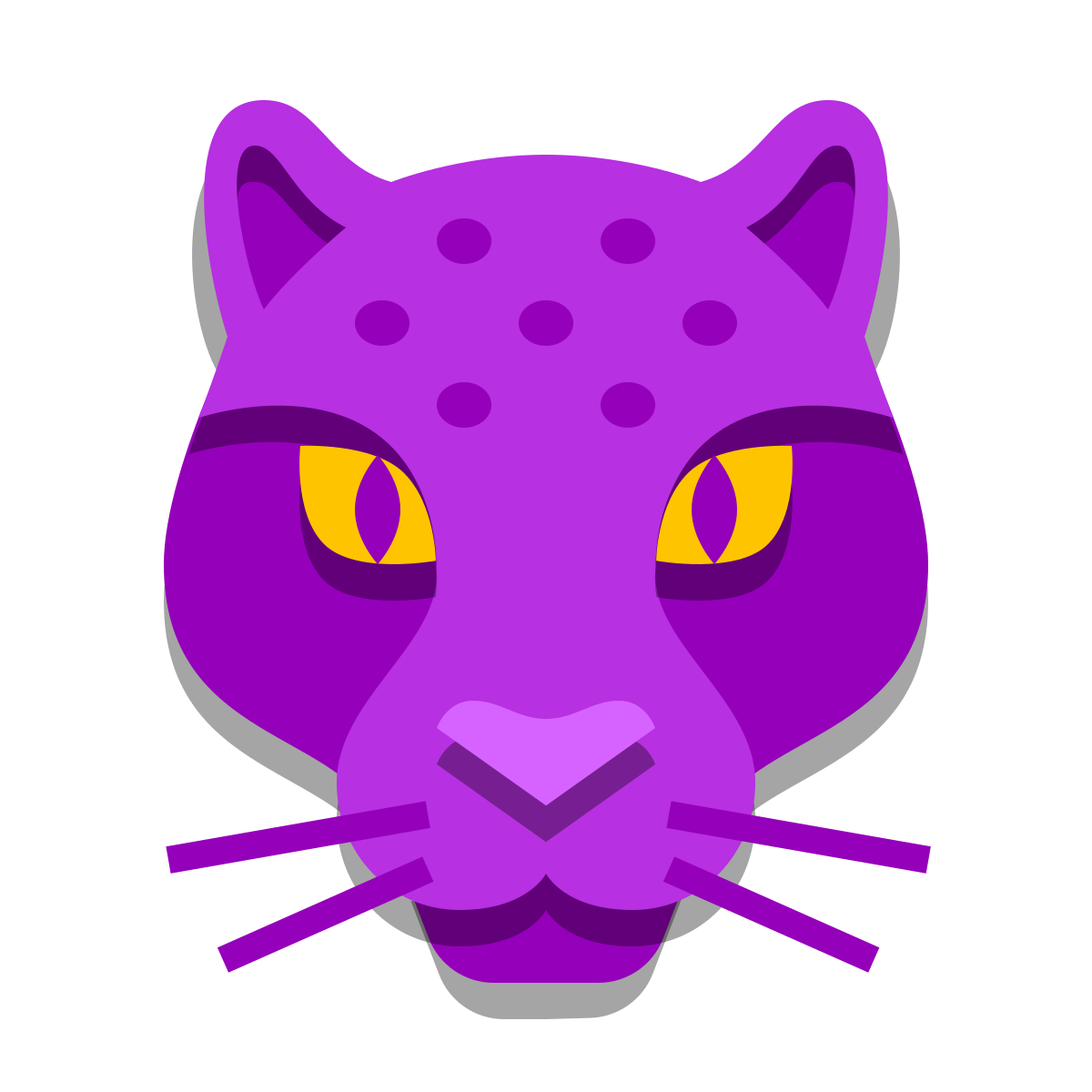 papercut style black jaguar icon