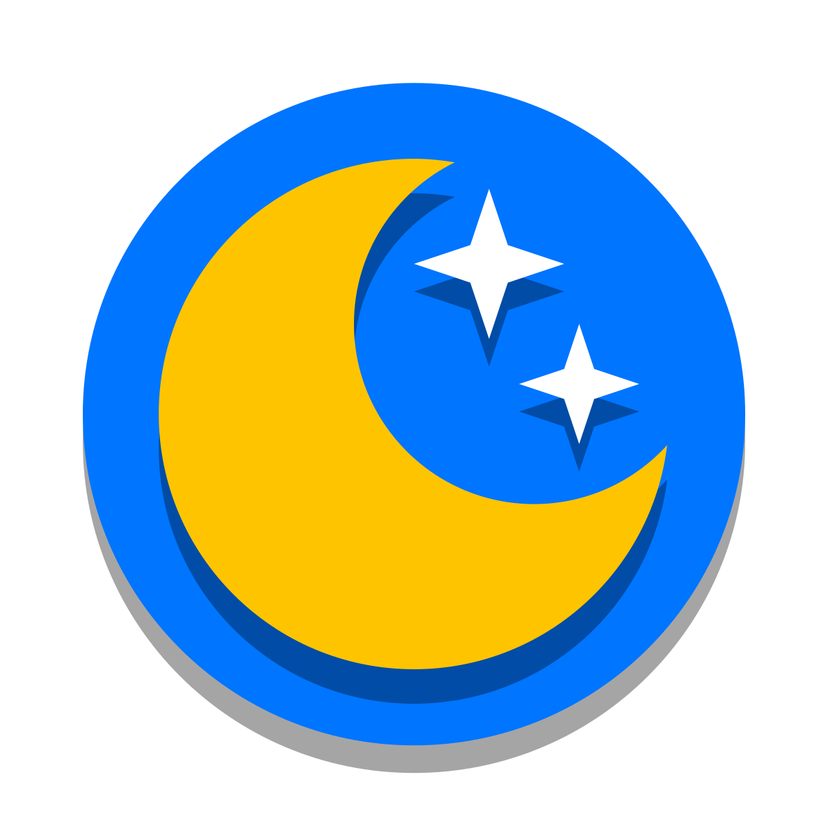 papercut style bright moon icon
