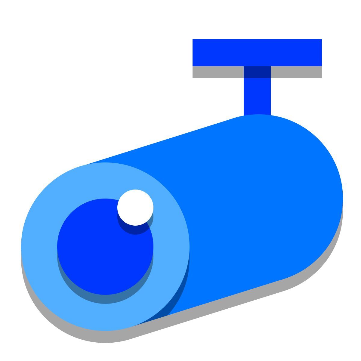 papercut style bullet camera icon