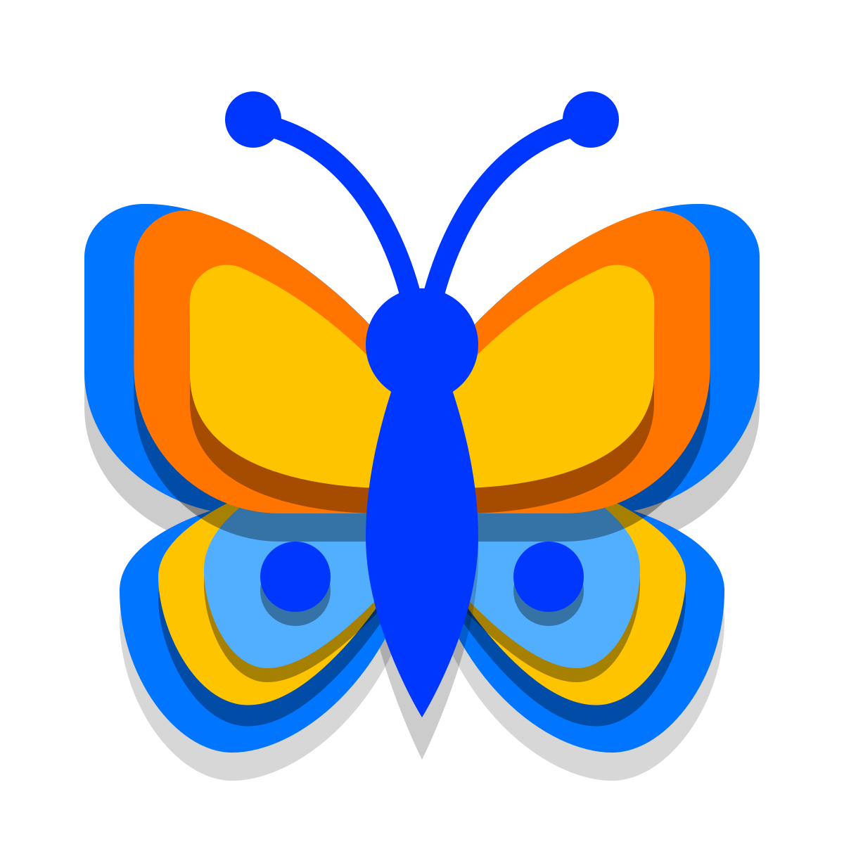 papercut style butterfly icon