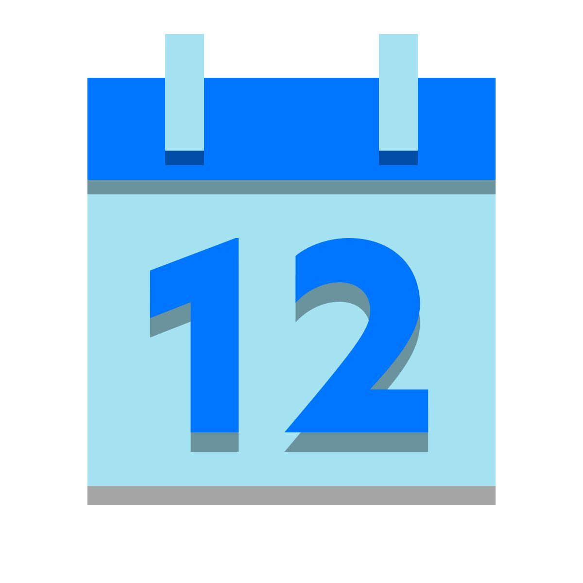 papercut style calendrier 12 icon