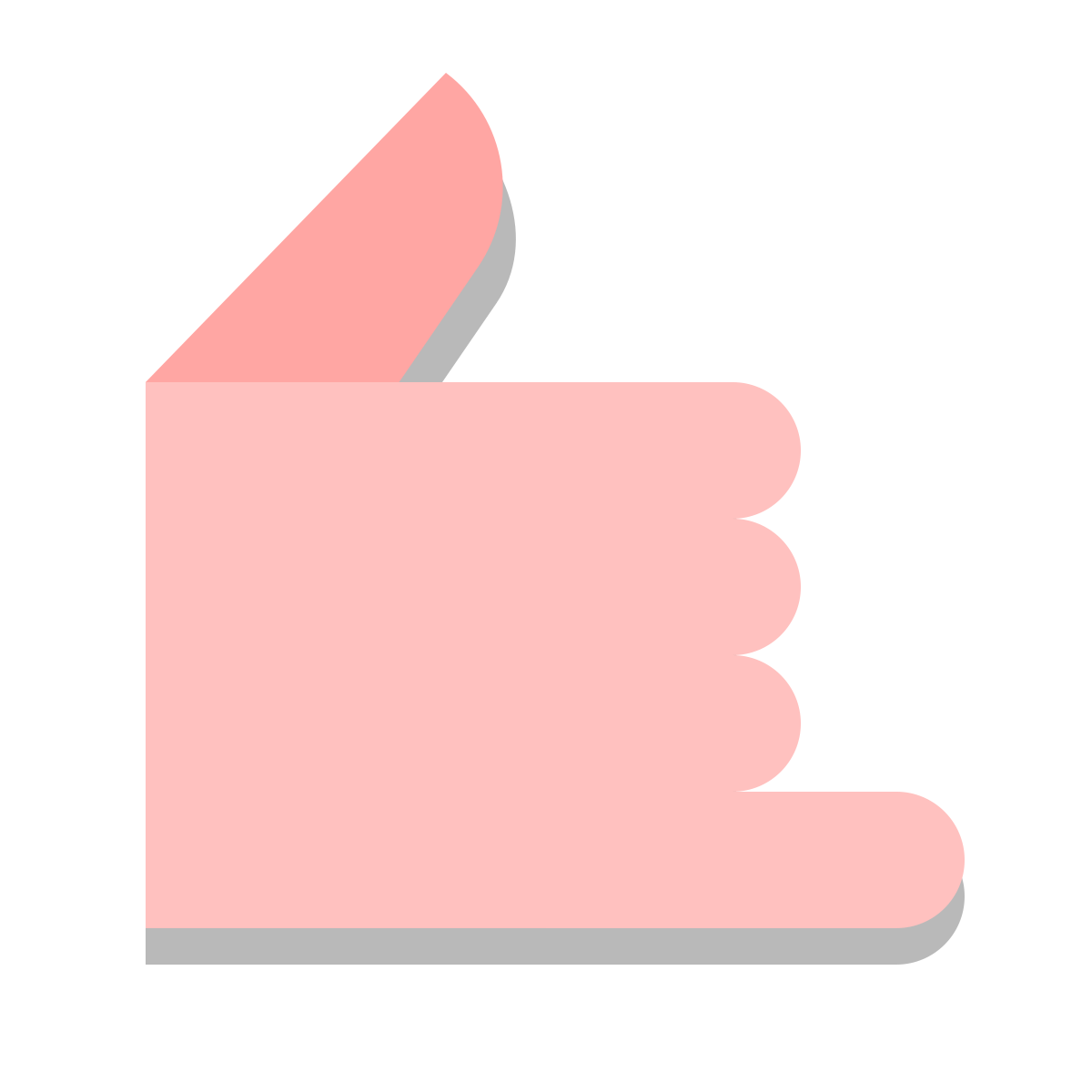 papercut style call me icon
