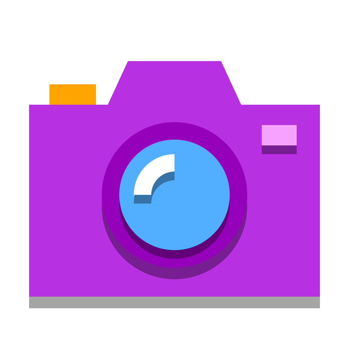 papercut style camera icon