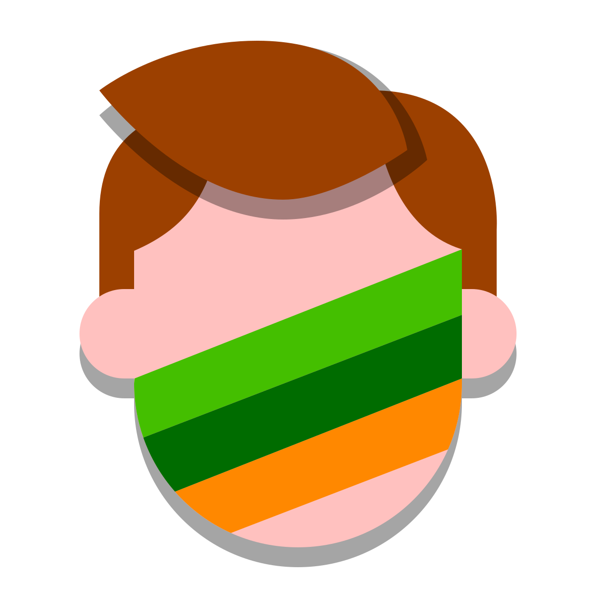 papercut style camo cream icon