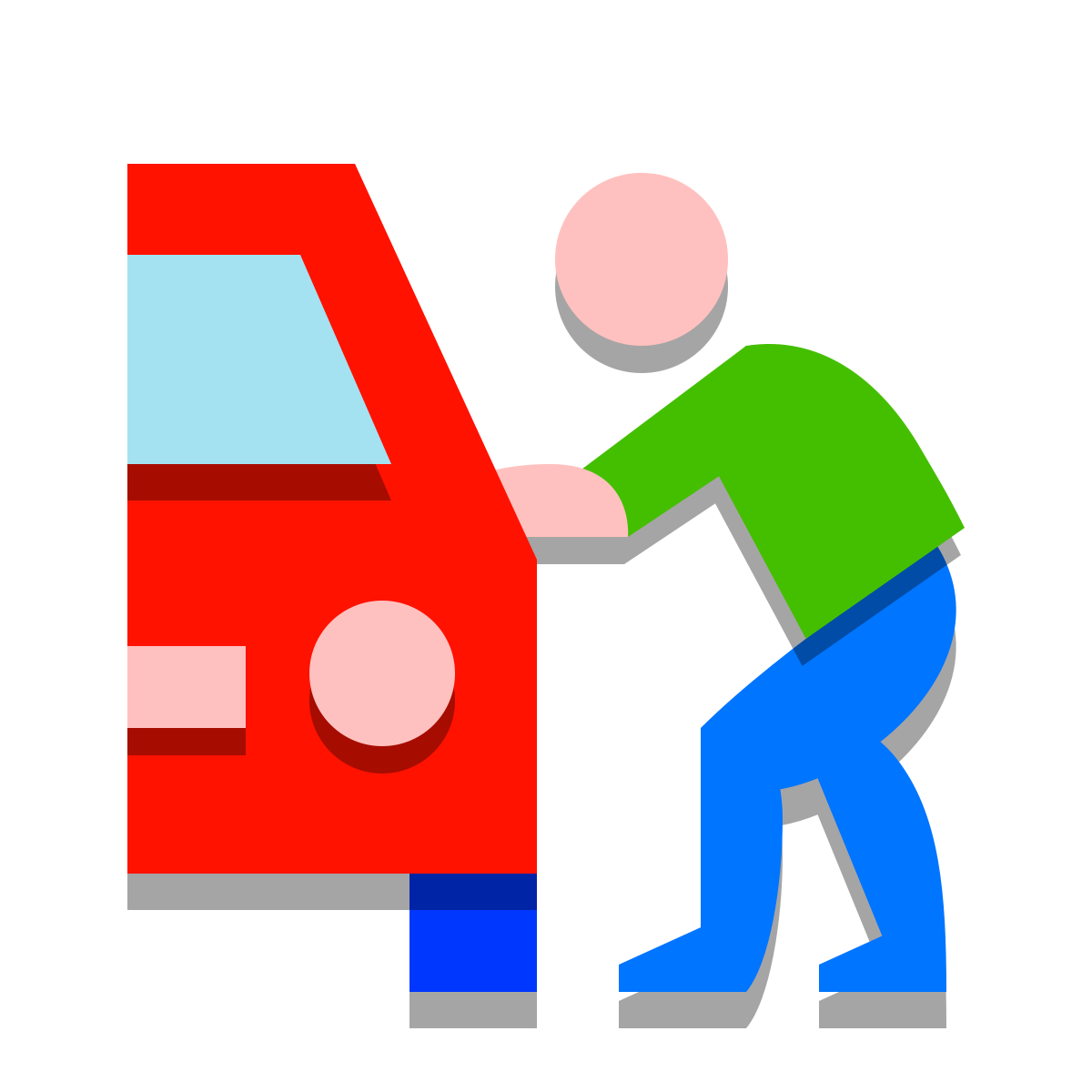 papercut style car theft icon