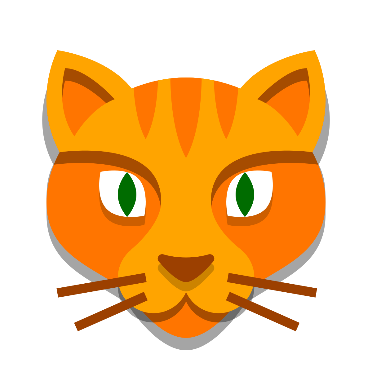 papercut style cat icon