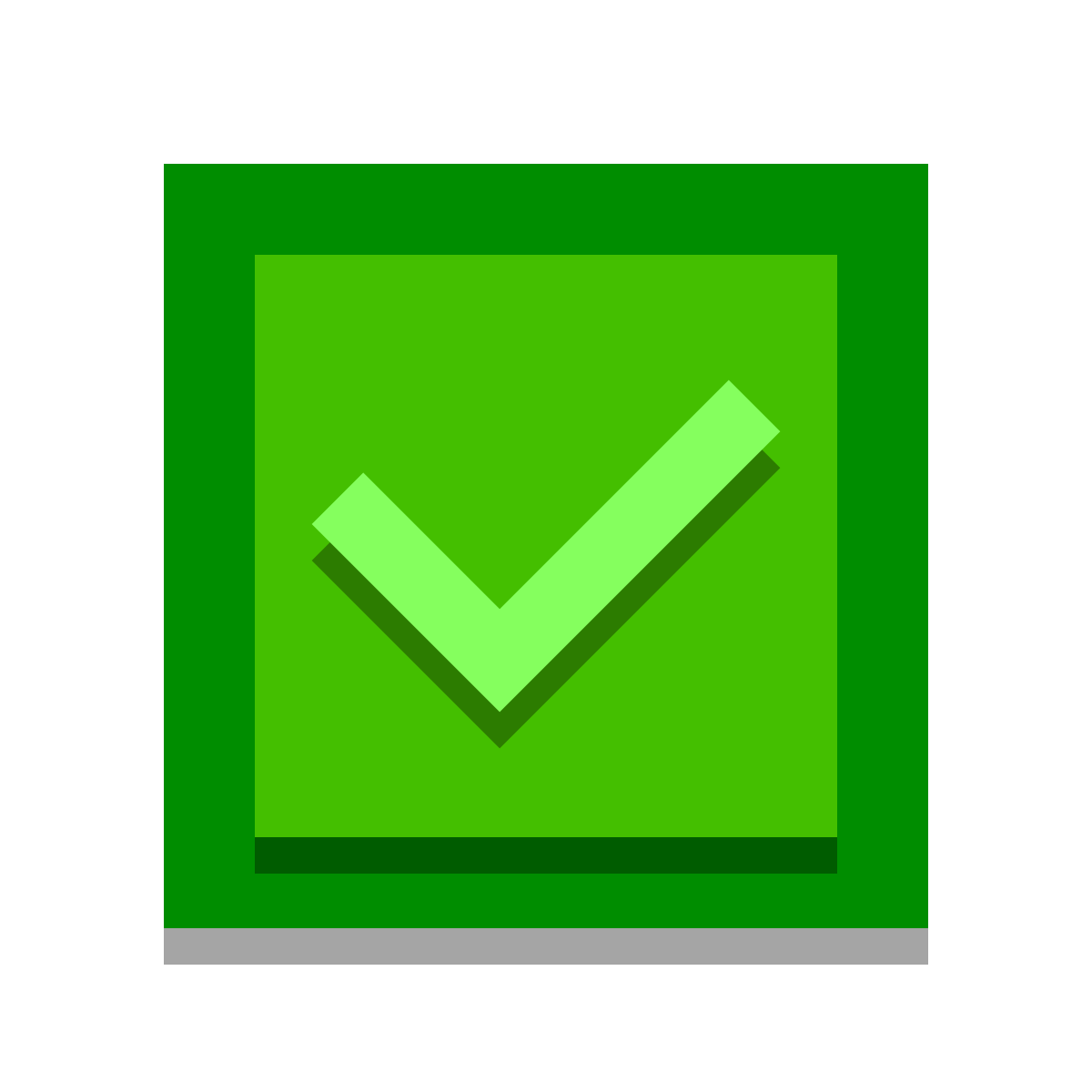 papercut style checked checkbox icon