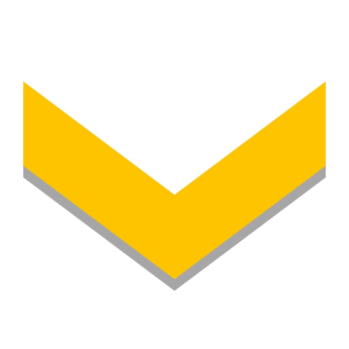 papercut style chevron bas icon