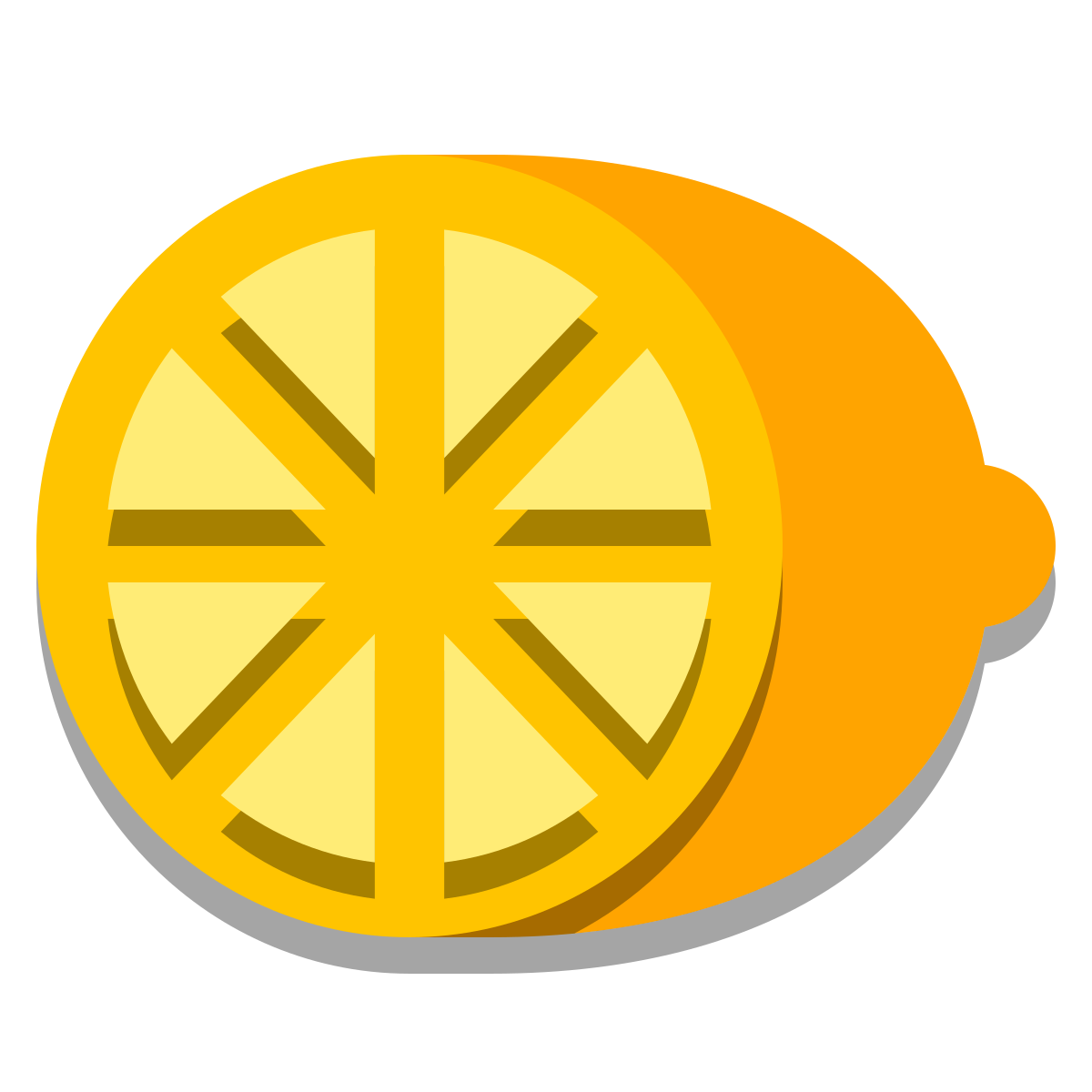 papercut style citrus icon